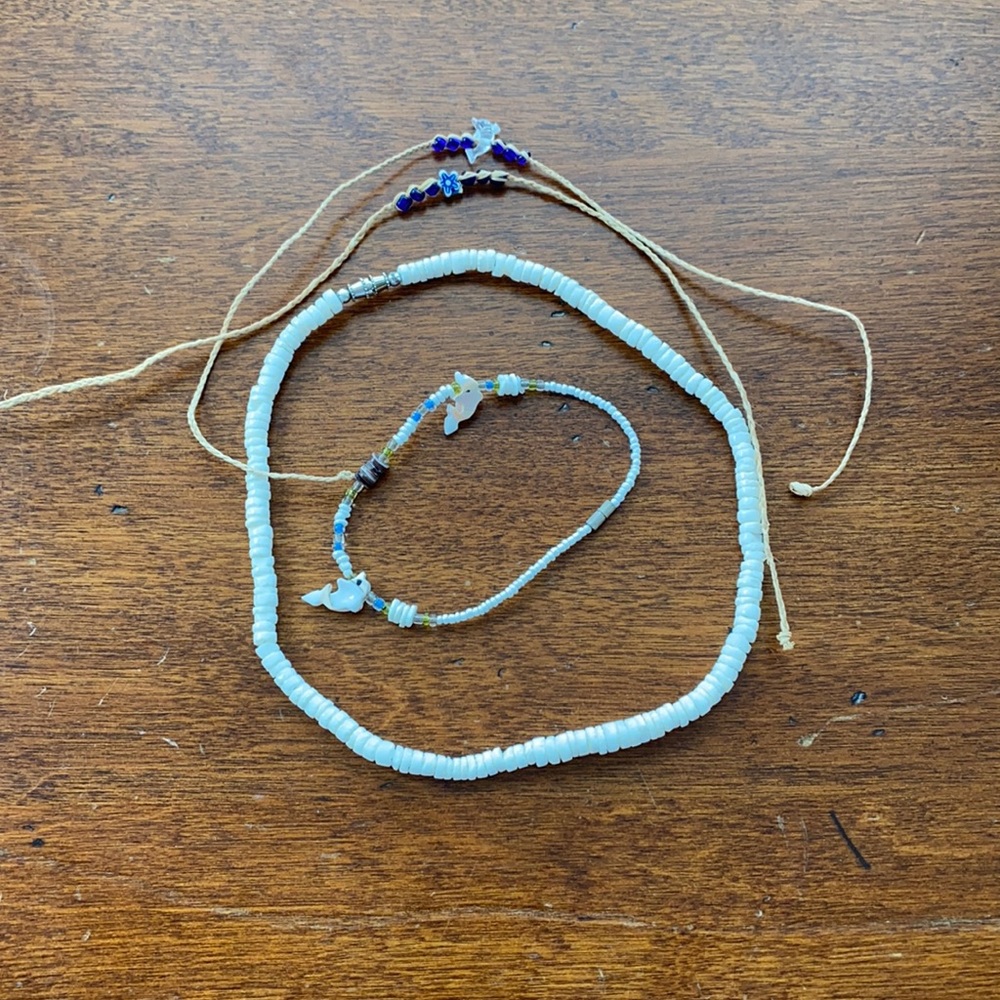 Puka Shell Necklace and bracelet